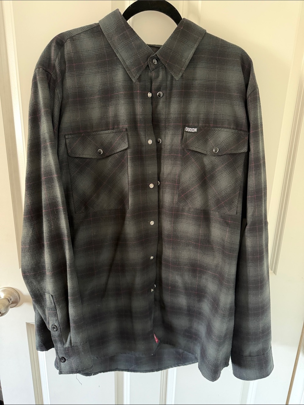 DIXXON ‘FORM & FUNCTION’ Men's Dark Gray Plaid Button-Down Shirt Jacket